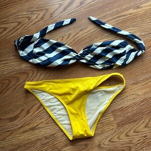 Rugby Ralph Lauren Striped Bikini Top and Yellow Bottom